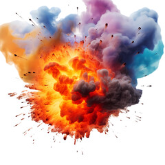 Doomsday explosion isolated on transparent background
