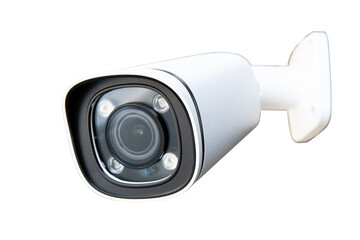 CCTV Security camera isolated white background.