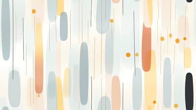  a wall with a pattern of lines and dots on a light blue background with orange, yellow, and gray circles.