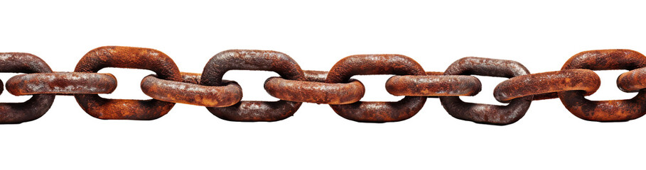 Fototapeta premium Rusty chain cut out