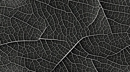 Naklejka premium a close up of a black and white photo of a leaf's leaf's vein, with a white line across the middle of the leaf.