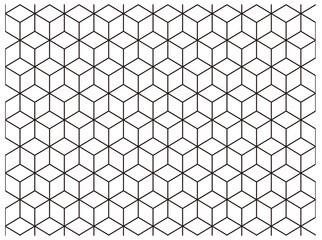 Fototapeta premium 幾何学模様・立方体・黒