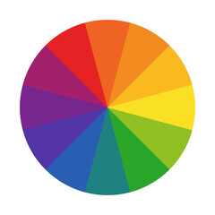 Twelve Part RGB Color Wheel Vector Illustration - obrazy, fototapety, plakaty