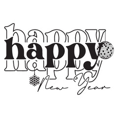 Obraz premium 2024 year Design, Happy New Year Design, Happy New Year 2024, Retro Design