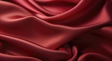 Fototapeta premium close up of red silk smooth background