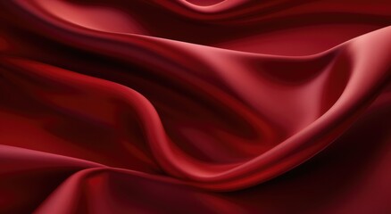 Obraz premium close up of red silk smooth background