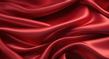 Obraz premium close up of red silk smooth background