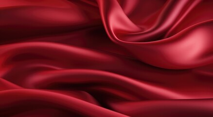 Obraz premium close up of red silk smooth background