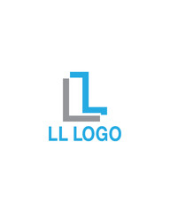 ll Monogram Logo Vector Design