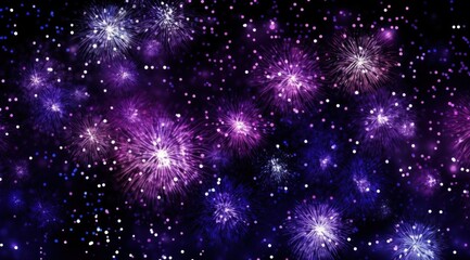 Obraz premium fireworks bursting in the sky against dark background
