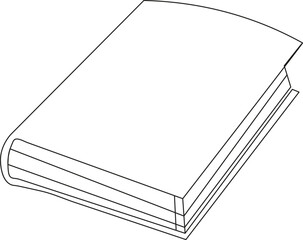 Continuous beautiful one line book drawing art design
