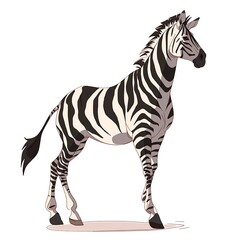 Zebra illustration: Striped elegance in profile