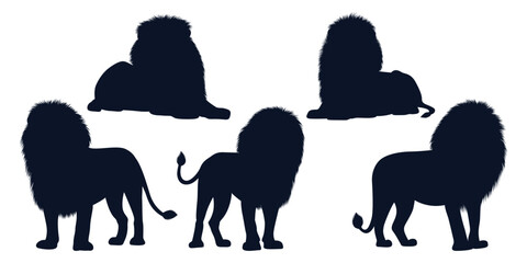 Animal Lion Silhouettes vector art