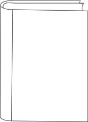 Continuous one line book drawing art design