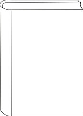 Continuous one line book drawing art design