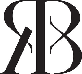 RB letter logo modern design - obrazy, fototapety, plakaty