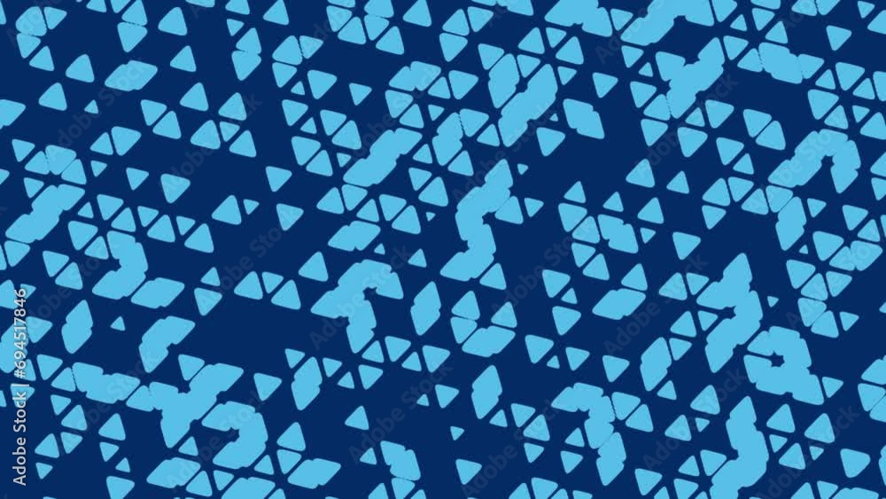 Poster animation of triangles appearing. background or screensaver for intro.