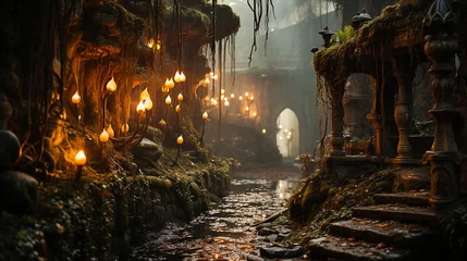 Rolgordijnen Fantasy Ethereal Forest Encounter © Umut