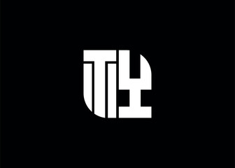 Monogram Letter TY Logo Design vector template.