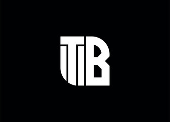 Monogram Letter TB Logo Design vector template