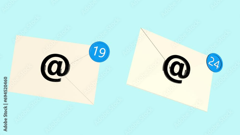 Poster email envelope receive many electronic mails with many paper plane flying into the yellow mailbox. c
