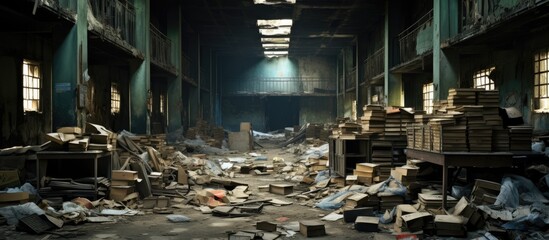 Pripyat postal sorting room in Chernobyl Exclusion Zone, Ukraine.