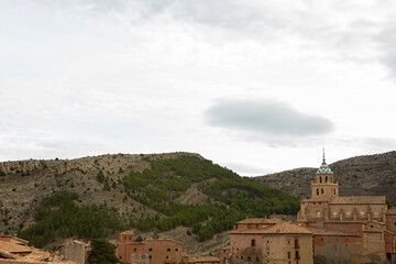 View of the medieval village of Albarracín (Spain).