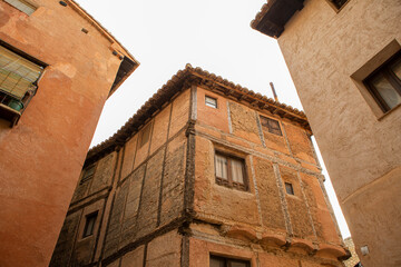 Ancient streets of the medieval town of Albarracín (Spain)