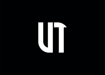 Monogram Letter UT Logo Design vector template