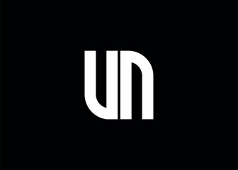Monogram Letter UN Logo Design vector template