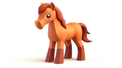 horse 3d animal pony ai generated