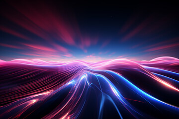Abstract blue pink neon light background