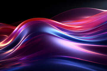 Fototapeta premium Abstract blue pink neon light background