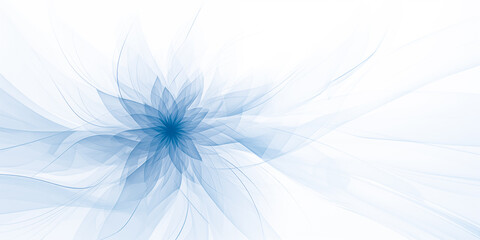 abstract blue background with graphic flowers
