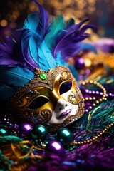 A vivid carnival background filled with lively colors, masks, and festive flair