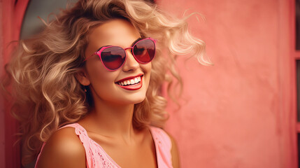 Beautiful young woman with makeup. 