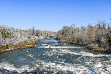 Reinach, Arlesheim, Birs, Fluss, Reinacher Heide, Naturschutzgebiet, Birstal, Baselland, Auwald, Auenlandschaft, Wanderweg, Renaturierung, Winter, Winterlandschaft, Winterspaziergang, Schnee, Schweiz