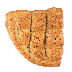 pitta bread isolated on white