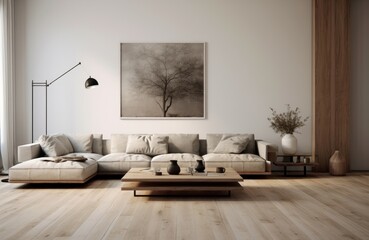 New Living room plants minimalism. Interior design. Generate Ai