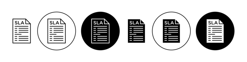 Fotobehang SLA vector icon set. Business Service Level Agreement vector sign in suitable for apps and websites UI designs. © kru