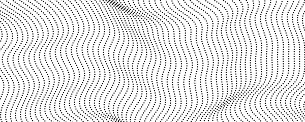 Halftone monochrome background with flowing dots © dniprodd