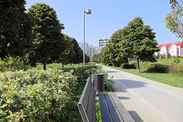 Park and nature integrated into housing estate