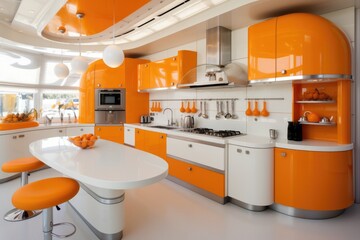 Details of  modern designer touch kitchen. Contemporary interior ideas
