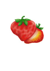 strawberry on white background
