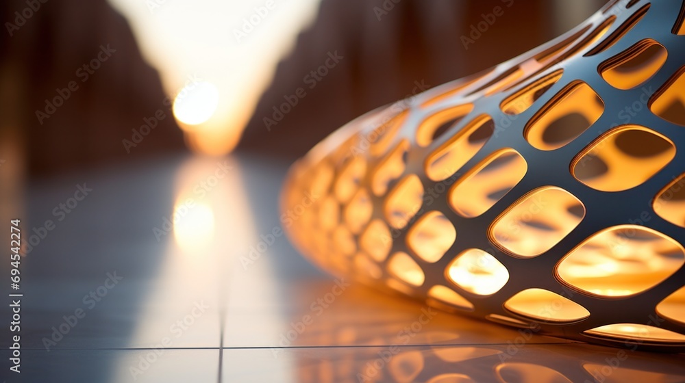 Aufkleber a close up of a lighted object on the floor in front of it, ai