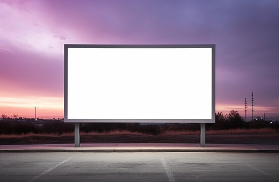 Panneau pub vide, beau ciel