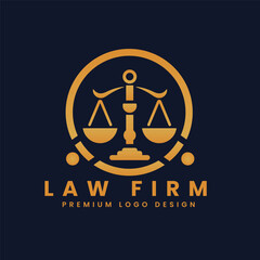 Law agency Logo design Vector template