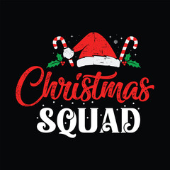 Christmas Squad Typography Shirt, Funny Christmas, Christmas Tree, Funny Christmas Shirt Print Template