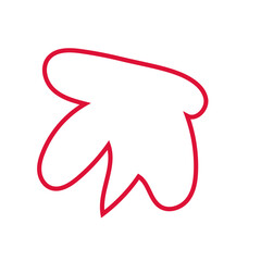 Red abstract shapes outlines vector 