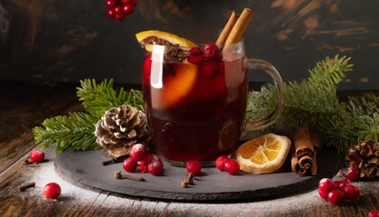 Mulled wine, christmas, and festive